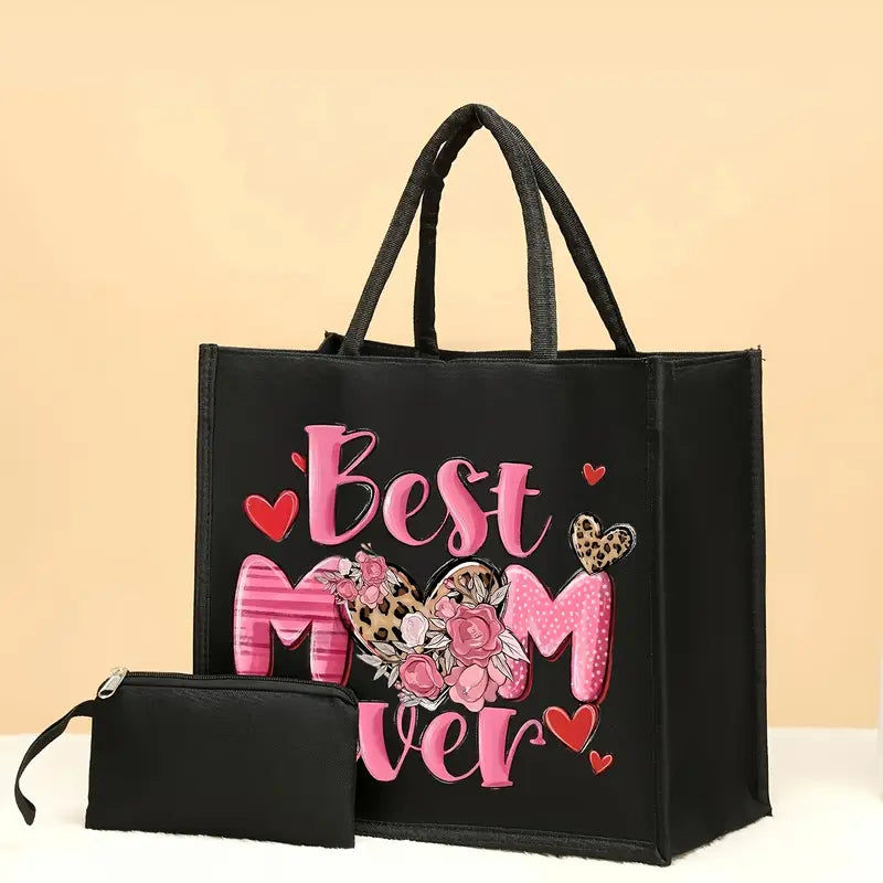 Best Mom Ever Tote] 2pcs