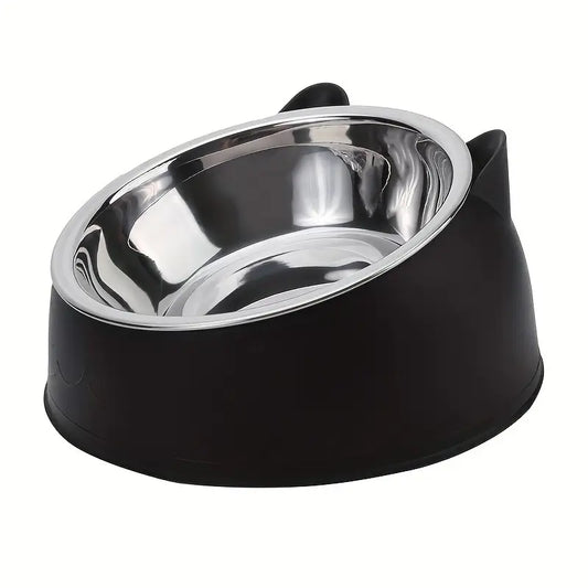 Small Stainless Steel Raised Cat Bowl