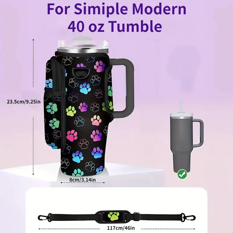 Cat Paw Cup Carrier for 40 oz cup (not included)
