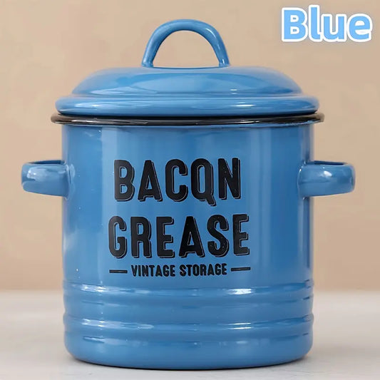 Bacon Grease Container in Blue